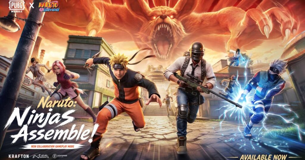 pubg mobile cap nhat ban 4 5 dai tiec hop tac naruto shippuden bung no