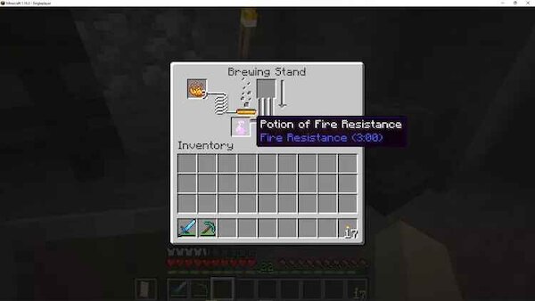 Cách chế thuốc kháng lửa trong Minecraft